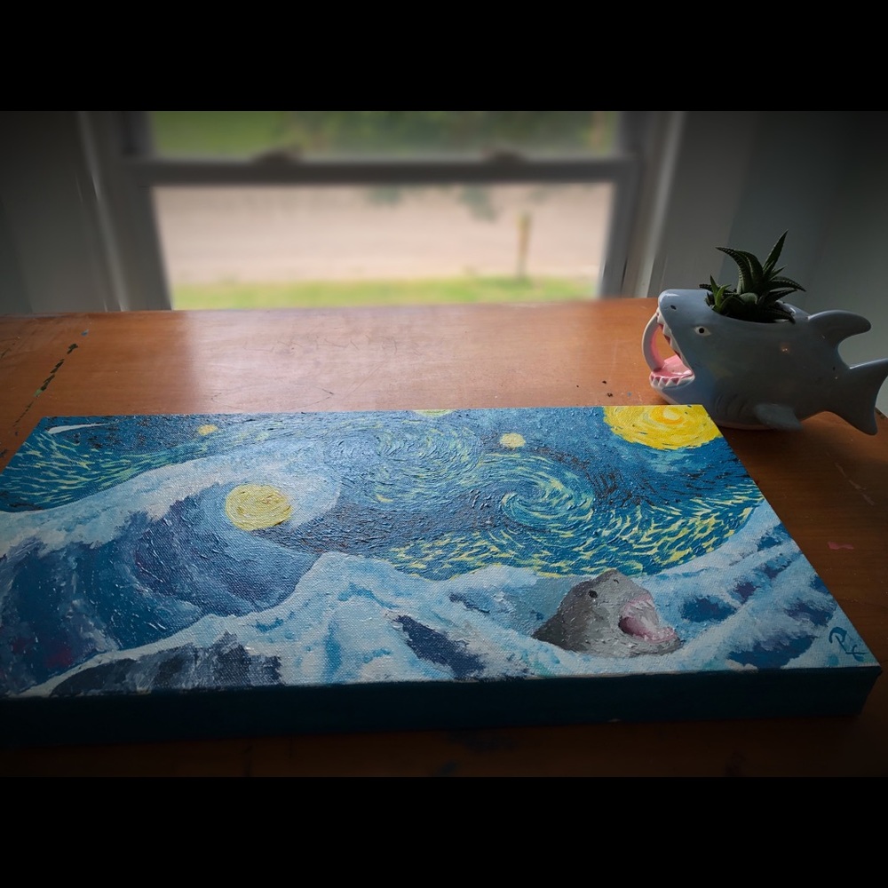 Painting of a shark ~shark in the night~ - Picture 5 of 5